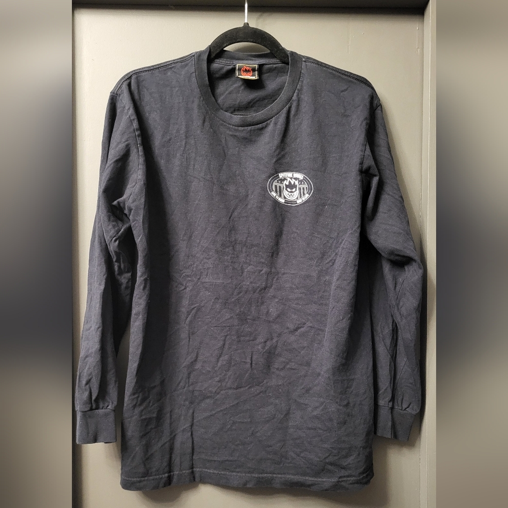 Adult M Spitfire Wheel Longsleeve Skateboard T-Shirt